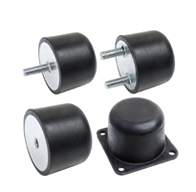 Massivt gummibuffertblock i 4 varianter