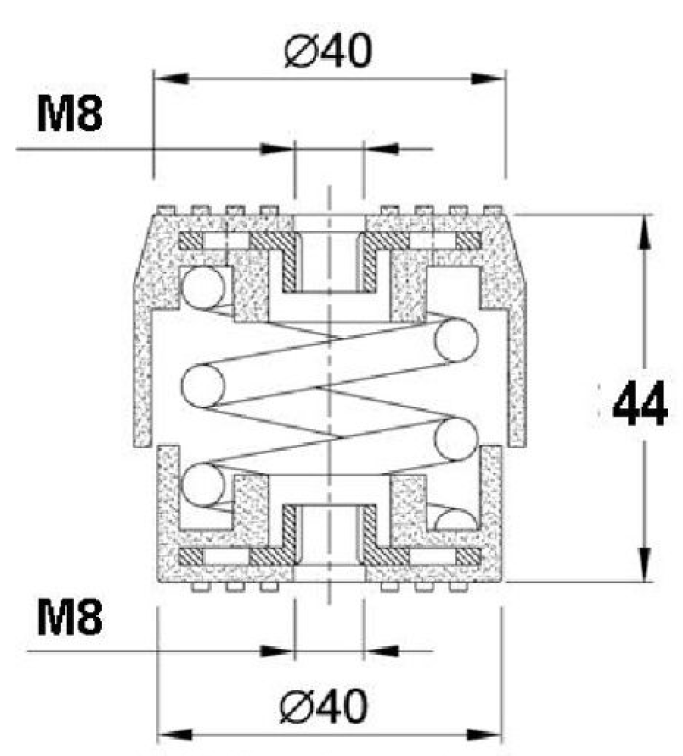 Produktdiagram FDHL Fjäderdämparset